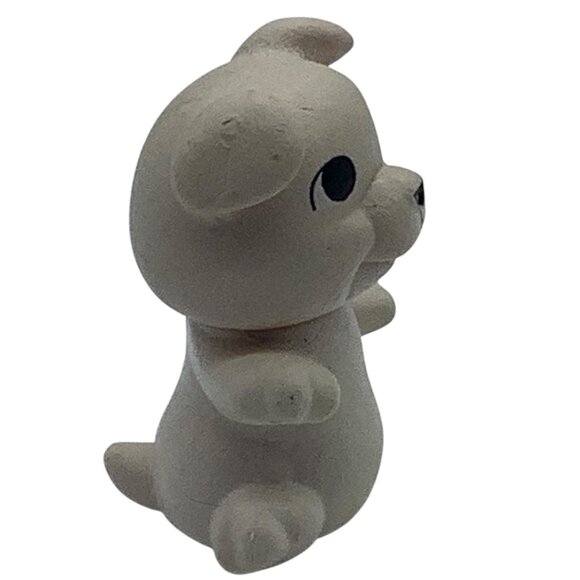 Vtg 1990s Cute Puppy Figurine PVC 2" Animal Toy Playset Part Durable - Picture 4 of 6